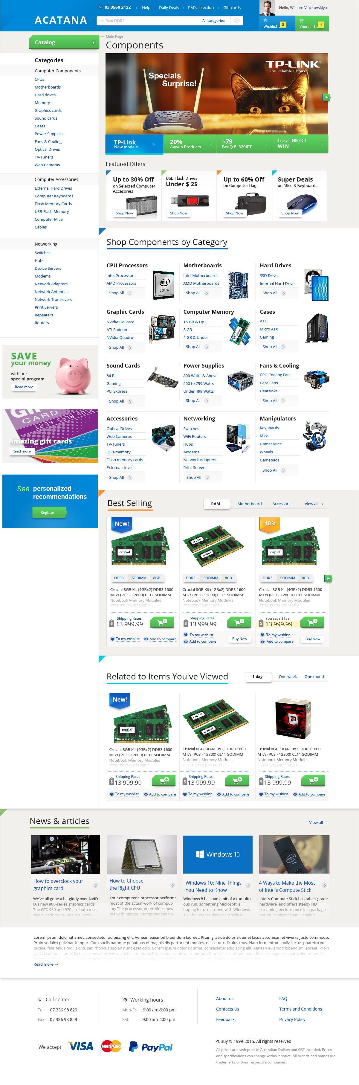prototyping and design for the large-scale PC accessories and hardware online store (Australian market) | Evergreen projects 11