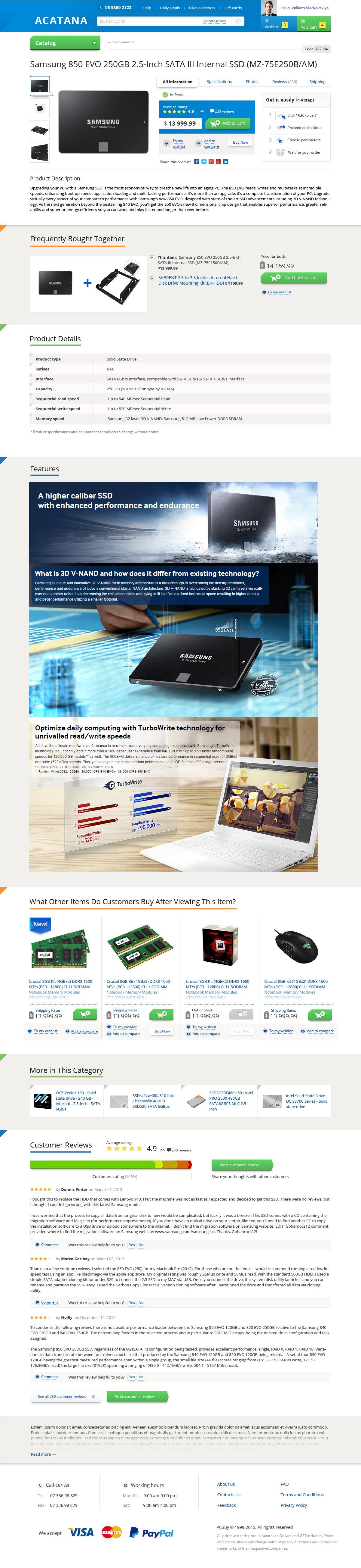 prototyping and design for the large-scale PC accessories and hardware online store (Australian market) | Evergreen projects 12