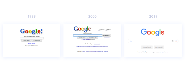 Google Design Evolution